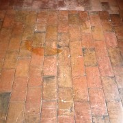 Quarry tile before cleaning