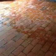 Quarry tile after cleaning