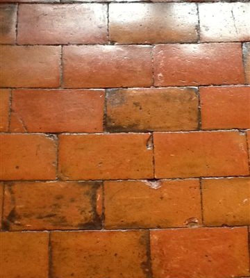 Quarry tile floor sealed and polished2