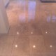Cleaned, sealed and polished travertine kitchen floor