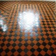 Quarry tile floor after cleaning and sealing