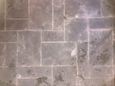 Slate Floor Before Cleaning & Sealing