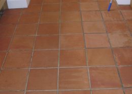 Terracotta floor before