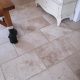 Travertine floor after cleaning