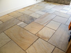 Indian stone floor after cleaning