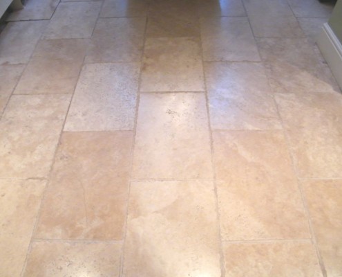 Travertine after cleaning