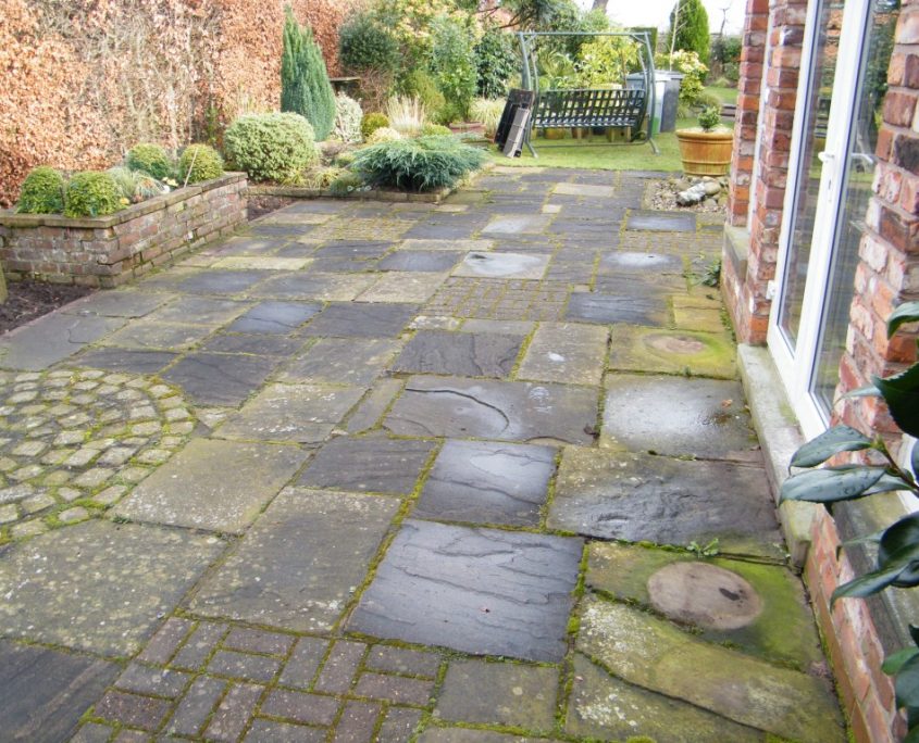 Patio cleaning in Goostrey, Cheshire Tile & Stone Medic