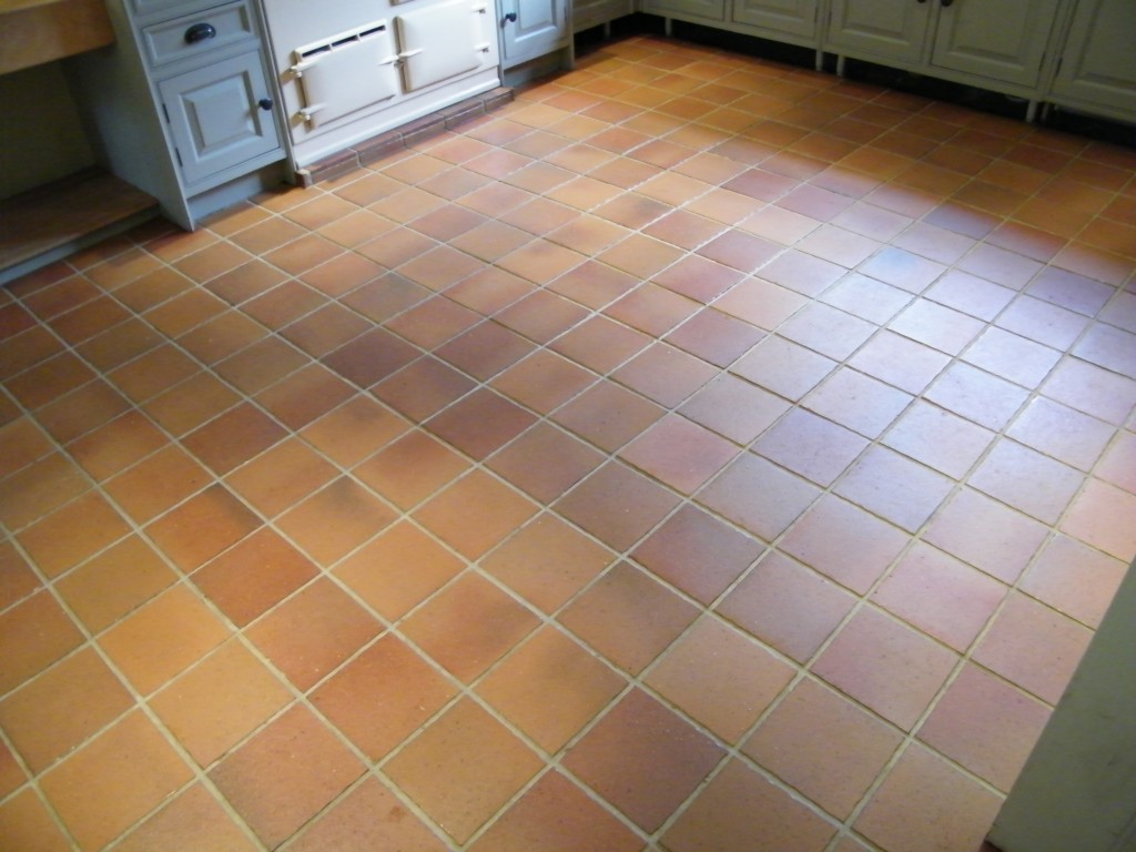 Quarry tile floor for Mrs Connelly in Stapleford Nr Tarvin Cheshire