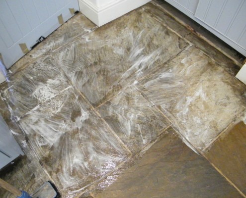 An area during the stripping process.