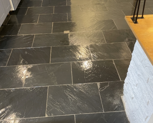 Slate floor cleaning in Glossop