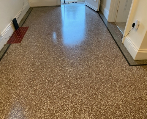 After Terrazzo Floor Cleaning, Restoration, Sealing and Polishing in Leamington Spa, Warwickshire