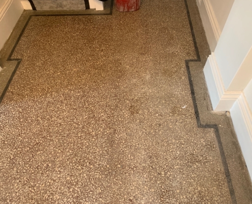 Before Terrazzo Floor Cleaning, Restoration, Sealing and Polishing in Leamington Spa, Warwickshire