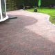 Block paved patio cleaned sanded and sealed in Sandbach Cheshire after