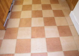 Ceramic kitchen floor in Stafford after cleaning