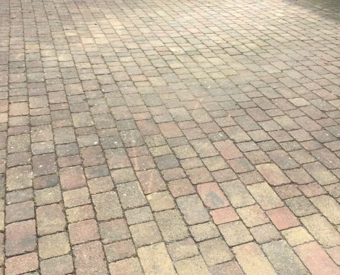 Clean and re sand of Block pavers to driveway in Goostrey, Cheshire before