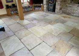 Indian stone floor after cleaning and sealing in Eccleshall, Staffordshire