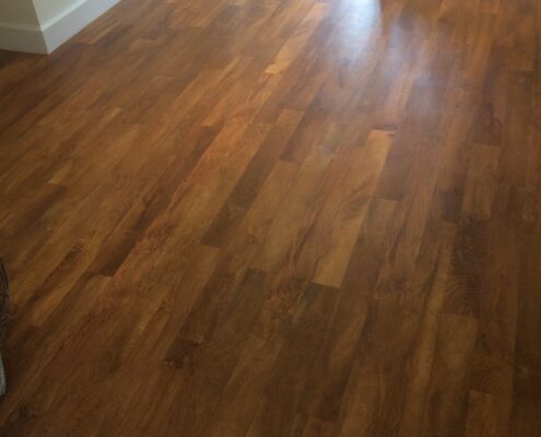 Karndean floor cleaning in Great Haywood, Staffordshire before cleaning and stripping