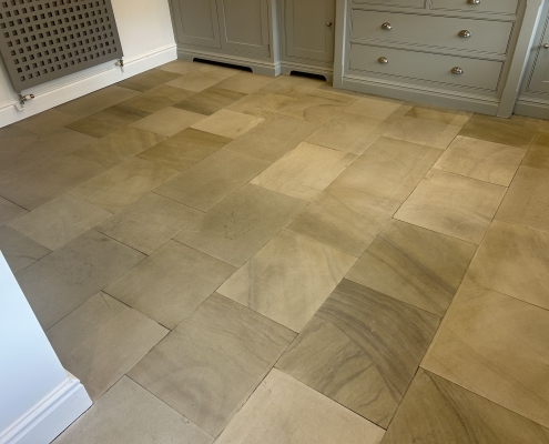 Kerridge grit stone deep cleaned, degreased and sealed in Rainow Nr Macclesfield Cheshire after cleaning