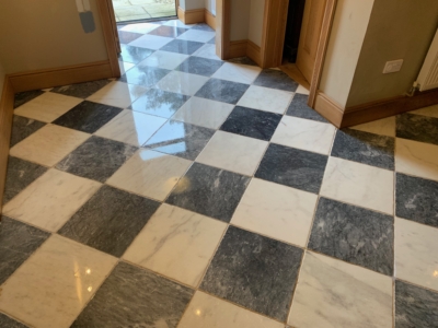 Marble Floor Cleaning, Sealing and Polishing in Kenilworth, Warwickshire after