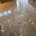 Marble floor deep cleaned, triple diamond honed and polished in Grappenhall, Warrington, Cheshire after