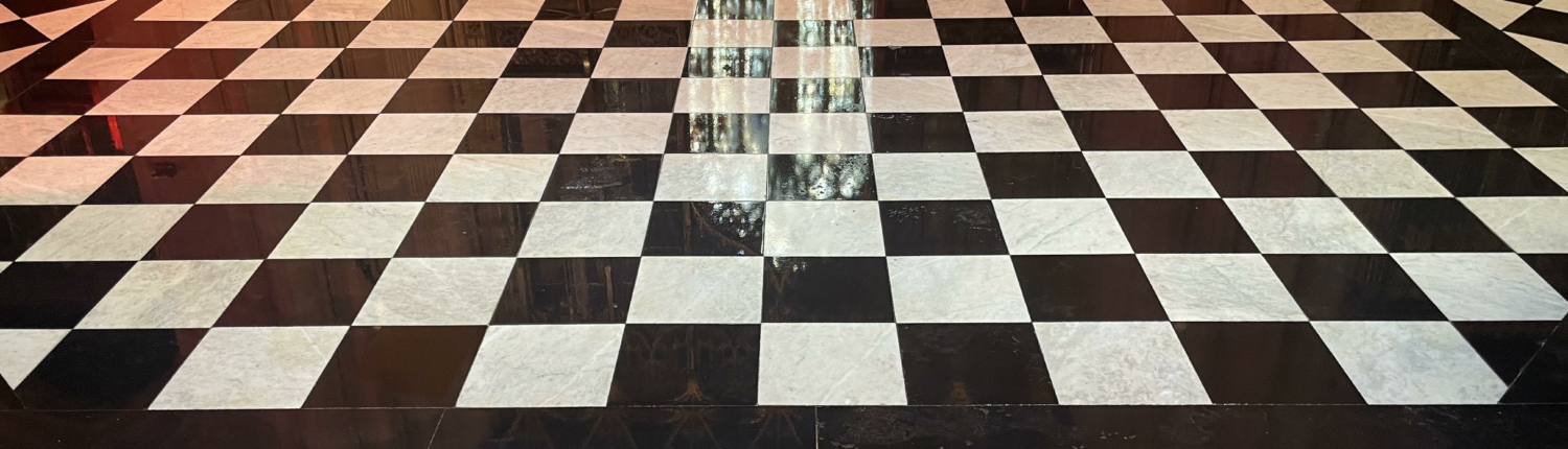 Marble floor to Church after cleaning in Hoar Cross, Burton on Trent, Staffordshire