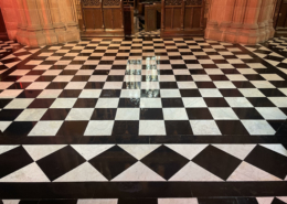 Marble floor to Church after cleaning in Hoar Cross, Burton on Trent, Staffordshire