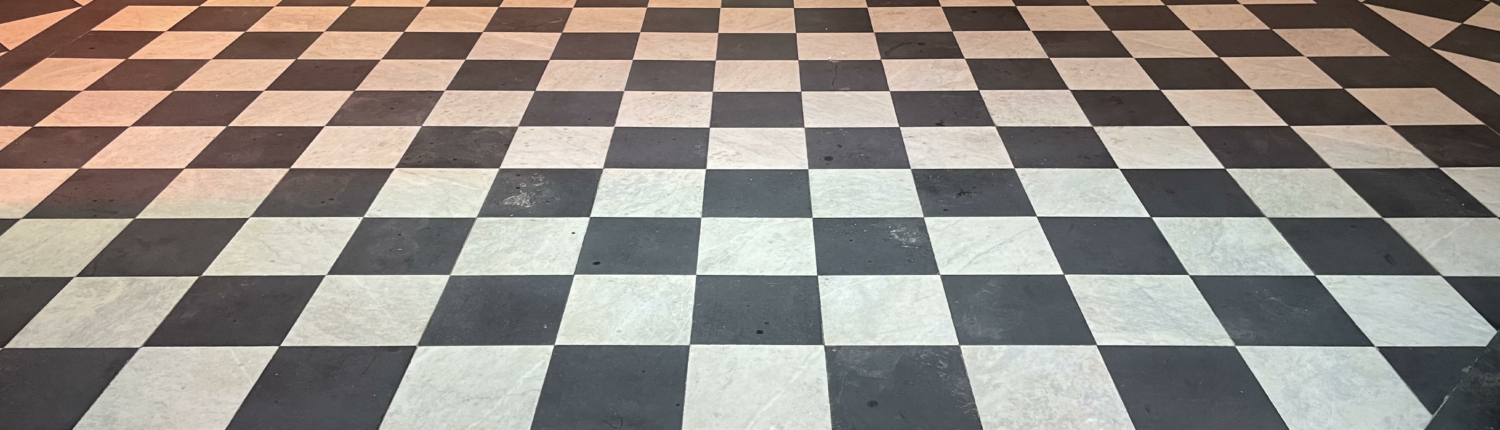 Marble floor to Church before cleaning in Hoar Cross, Burton on Trent, Staffordshire