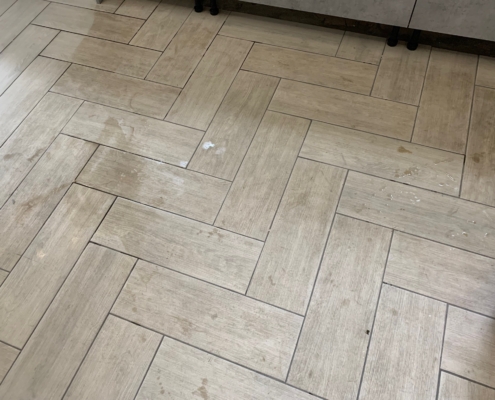Porcelain Floor and Grout Cleaning and Sealing, Stratford upon Avon, Warwickshire before