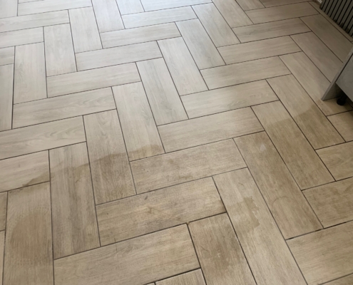 Porcelain Floor and Grout Cleaning and Sealing, Stratford upon Avon, Warwickshire before