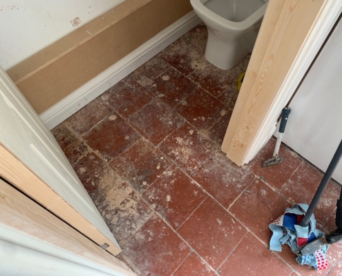Quarry tile cleaning, sealing and polishing in Stratford upon Avon, Warwickshire before