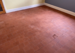 Quarry tile after cleaning and sealing in Nether, Alderley, Cheshire