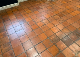 Quarry tile floor cleaning and sealing in Droitwich, Worcestershire after