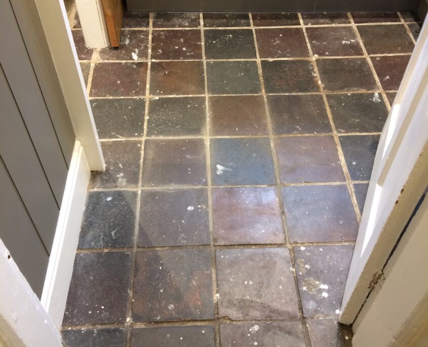 Cleaning and sealing quarry tile floor in Cheadle, Cheshire Tile