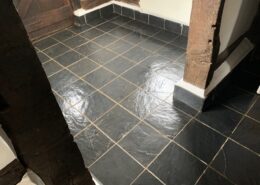 Slate Floor Cleaning, Sealing and Polishing in Fen End, Kenilworth, Warwickshire - after