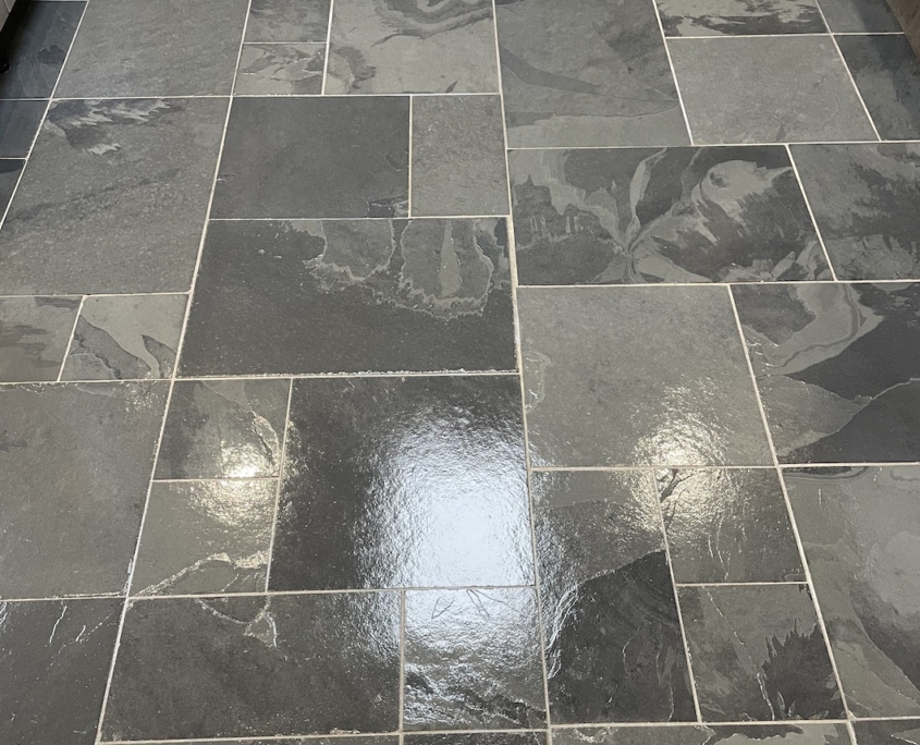 Slate floor cleaning and sealing in Cheadle Hulme, Stockport, Cheshire