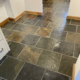 Slate floor after cleaning and sealing in Eccleshall, Staffordshire