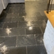 Slate floor after cleaning and sealing in Ormskirk, Lancashire