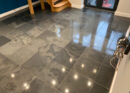 Slate floor cleaning, Sealing and Polishing in Kenilworth, Warwickshire after