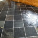 Slate floor in Ashbourne Derbyshire after cleaning and sealing