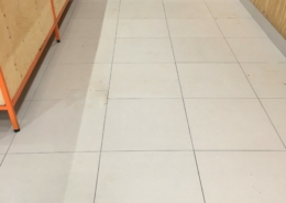 Textured Porcelain Floor cleaning in Liverpool restaurant after