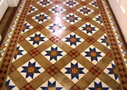 Victorian Hall floor in Stone after cleaning and sealing