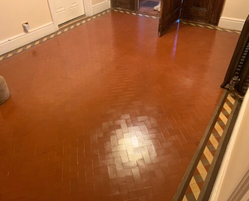 Victorian Minton floor cleaning, sealing and polishing in Four Oaks, Sutton Coldfield, West Midlands after