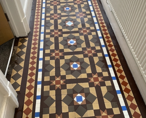 Victorian floor after cleaning and sealing in Chester