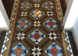 Victorian floor after cleaning and sealing in Macclesfield Cheshire