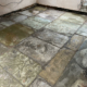 Yorkstone Flagstone floor after cleaning in Grindleford, Derbyshire