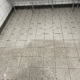 Textured Porcelain during cleaning in a Leisure Centre at Bollington, Cheshire