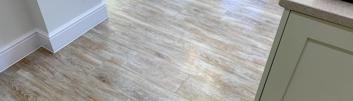 Karndean kitchen floor deep cleaning, stripping and dressing (sealing & polishing) in Bromsgrove, Worcestershire, after Karndean kitchen floor deep cleaning, stripping and dressing (sealing & polishing) in Bromsgrove, Worcestershire, after