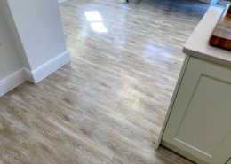 Karndean kitchen floor deep cleaning, stripping and dressing (sealing & polishing) in Bromsgrove, Worcestershire, after