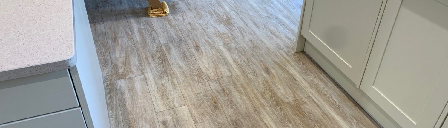 Karndean kitchen floor deep cleaning, stripping and dressing (sealing & polishing) in Bromsgrove, Worcestershire, before Karndean kitchen floor deep cleaning, stripping and dressing (sealing & polishing) in Bromsgrove, Worcestershire, before