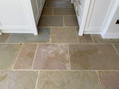 Limestone floor cleaning, honing and sealing in Leamington Spa, Warwickshire, after-1